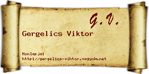 Gergelics Viktor névjegykártya