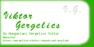 viktor gergelics business card